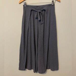 Betsey Johnson Performance Wear Tie Front Lounge Pants Size Small Blue